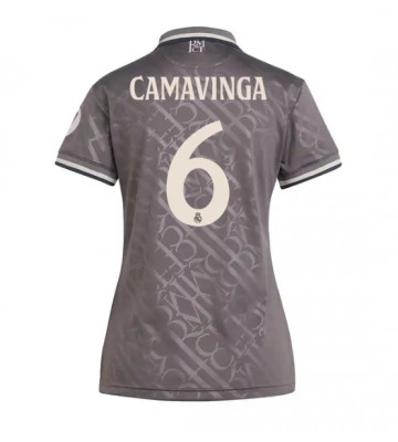 Real Madrid Eduardo Camavinga #6 Tercera Equipación Mujer 2024-25 Manga Corta